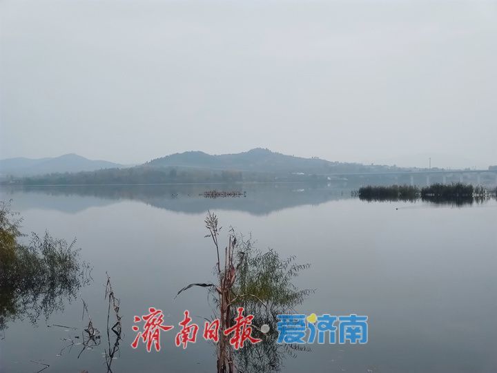 初冬大冶水库景美如画 水墨画卷入眼来