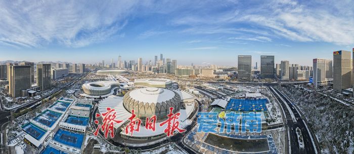 雪后济南开启“高清模式”!东部城区蓝天白雪颜值拉满