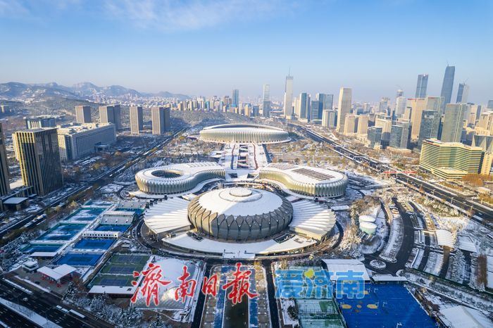 雪后济南开启“高清模式”!东部城区蓝天白雪颜值拉满