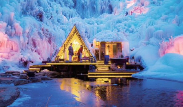 冬季游泉城:一半是冰雪,一半是泉水