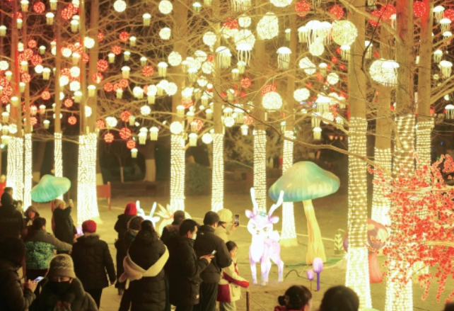 五龙潭公园点亮花涧秘境